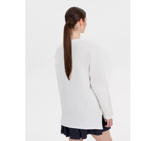 Лонгслив унисекс Siluetti Fuori, молочно-белый