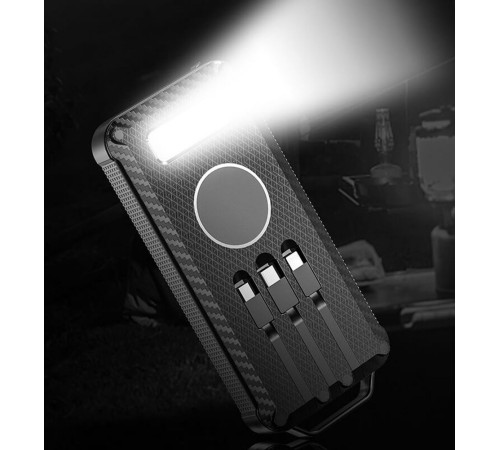 Аккумулятор защищенный Total Control 10000 мАч, черный с серым