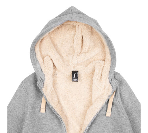 Толстовка унисекс на молнии Sherpa 280, серый меланж