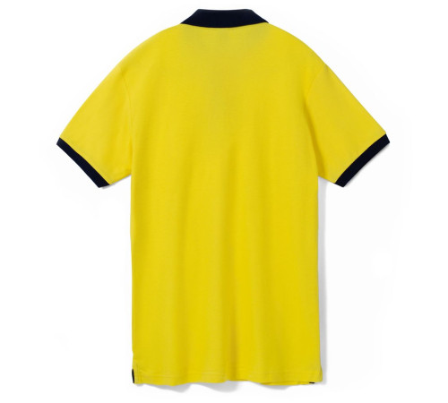 Рубашка поло Prince 190, желтая с темно-синим