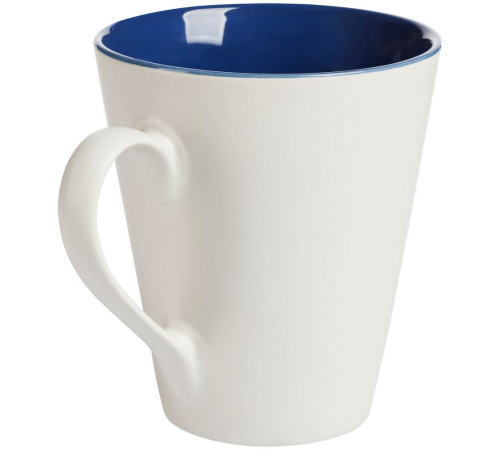 Кружка New Bell матовая, белая с синим