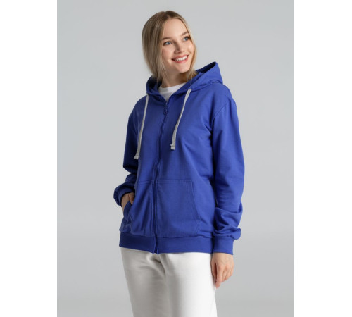 Толстовка на молнии с капюшоном Unit Siverga , ярко-синяя
