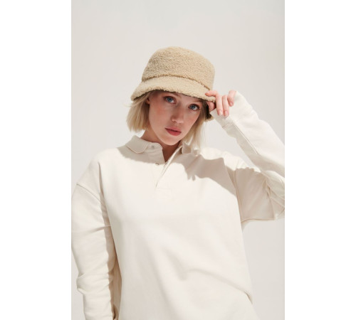 Панама Bucket двусторонняя утепленная, хаки с бежевым