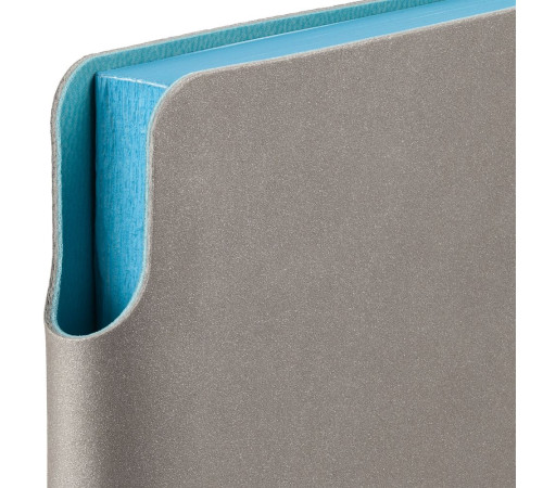 Ежедневник Flexpen, недатированный, серебристо-бирюзовый