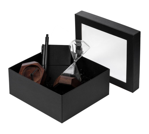 Коробка Teaser с окном, черная