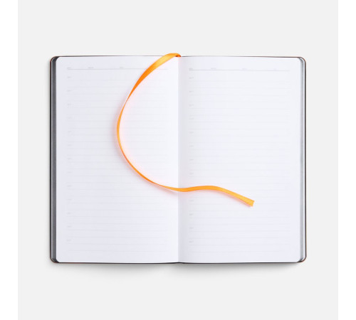 Ежедневник Trait, недатированный, черный с оранжевым