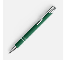 Ручка шариковая Keskus Soft Touch, зеленая