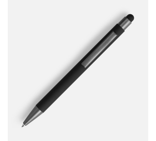 Ручка шариковая Atento Soft Touch Stylus со стилусом, черная