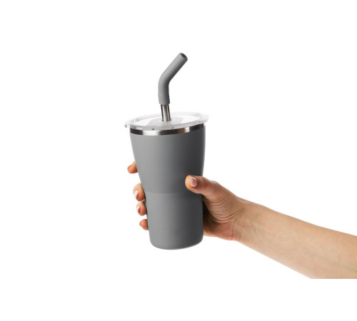 Термостакан Sapporo без логотипа, серый