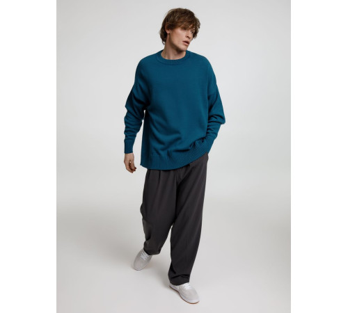 Джемпер оверсайз унисекс Stated в сумке, синий (морская волна)