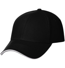 Бейсболка Spiker, черная с белым