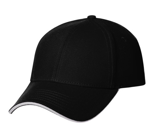 Бейсболка Spiker, черная с белым