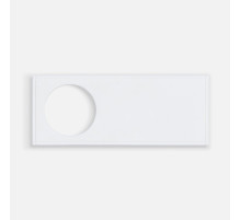 Лейбл из ПВХ с вырубкой «Круг», белый