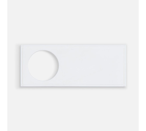 Лейбл из ПВХ с вырубкой «Круг», белый