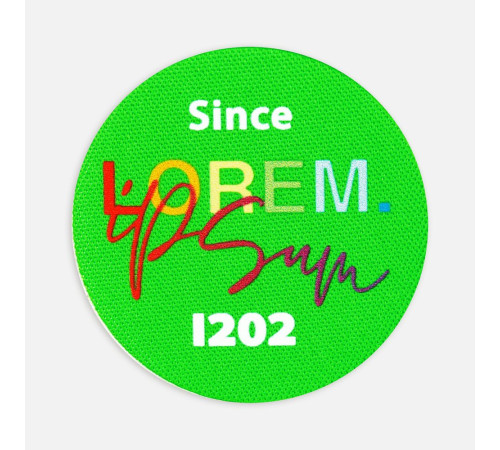 Наклейка тканевая Lunga Round, M, зеленый неон