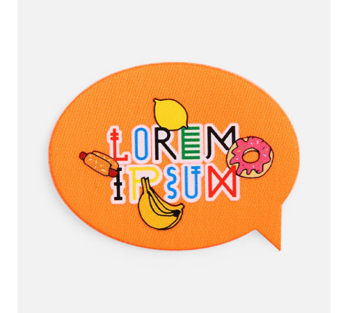 Наклейка тканевая Lunga Bubble, M, оранжевый неон