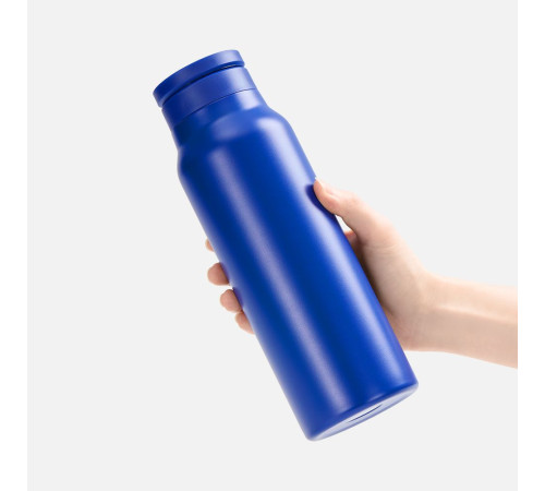 Термобутылка Magnus с магнитным держателем для телефона, синяя