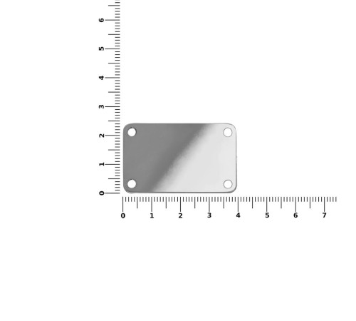 Шильдик металлический Furo, серебристый глянцевый