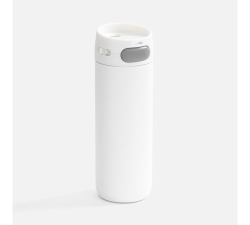 Термостакан X1 с цветной кнопкой, белый с серым