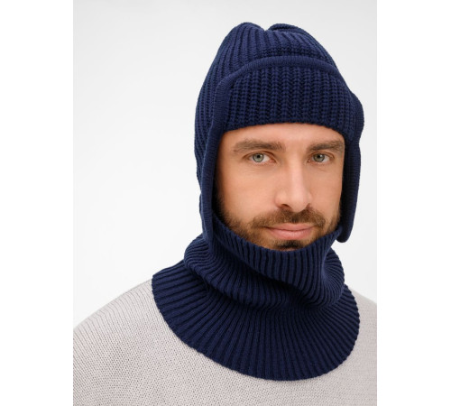Шапка-ушанка Catch Match, темно-синяя