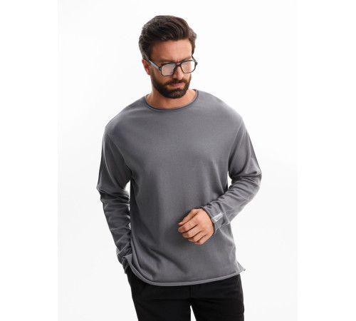 Лонгслив унисекс Siluetti Fuori, серый