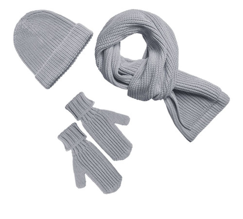 Набор Nordkyn Full Set с шарфом, светло-серый меланж