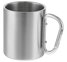 Кружка Trek, с серебристой ручкой-карабином