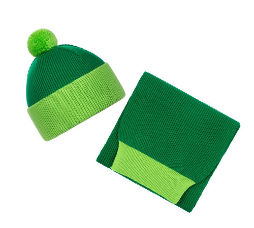 Шарф Snappy, зеленый с салатовым