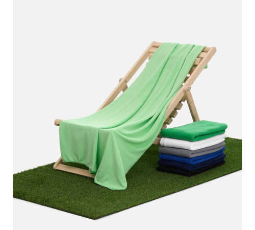 Флисовый плед Warm&Peace, светло-зеленый