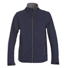 Куртка софтшелл мужская Trial, темно-синяя