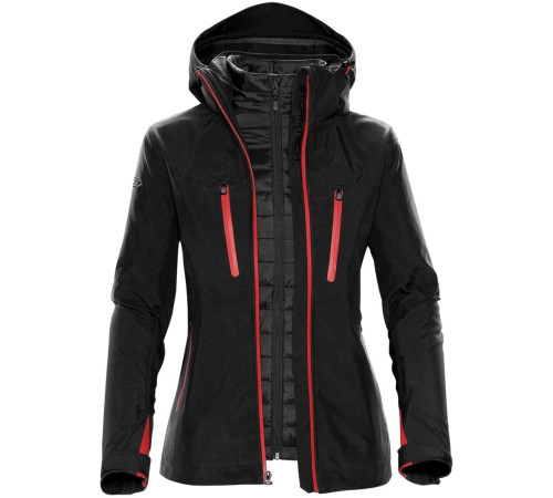 Куртка-трансформер женская Matrix, черная с красным