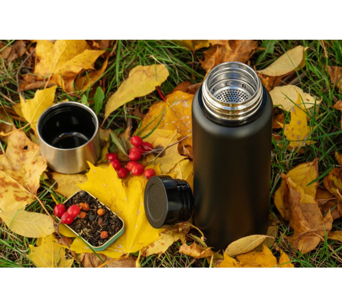 Термос с ситечком Hoffell, черный