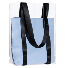 Шопер Clarity с голубым органайзером, прозрачный