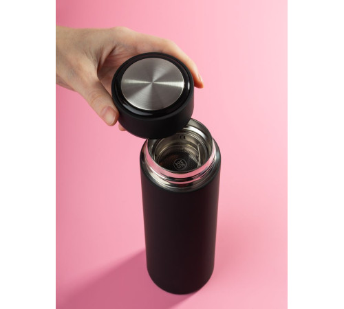 Термос с ситечком Percola, черный