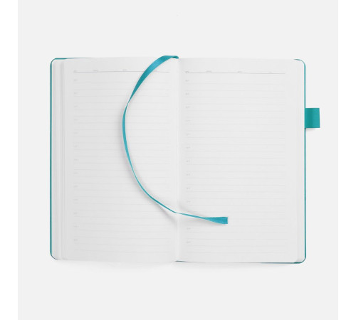 Ежедневник White Shall, недатированный, бело-бирюзовый