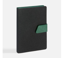 Ежедневник Boom, недатированный, черный с зеленым