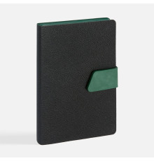 Ежедневник Boom, недатированный, черный с зеленым