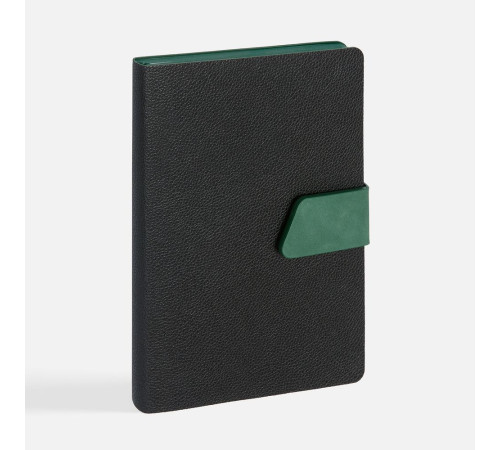 Ежедневник Boom, недатированный, черный с зеленым