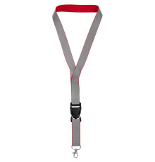 Лента светоотражающая Interlevel, красная с серым