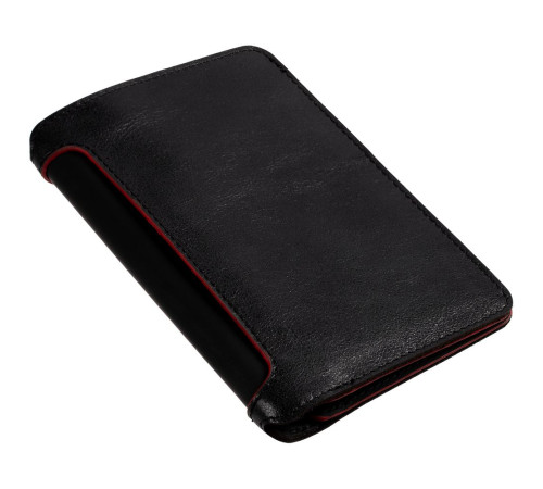 Автобумажник Arrival, черный с красным