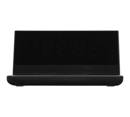 Станция беспроводной зарядки с часами Electron, ver.2, черная