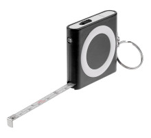 Брелок-фонарик с рулеткой Rule Tool, черный