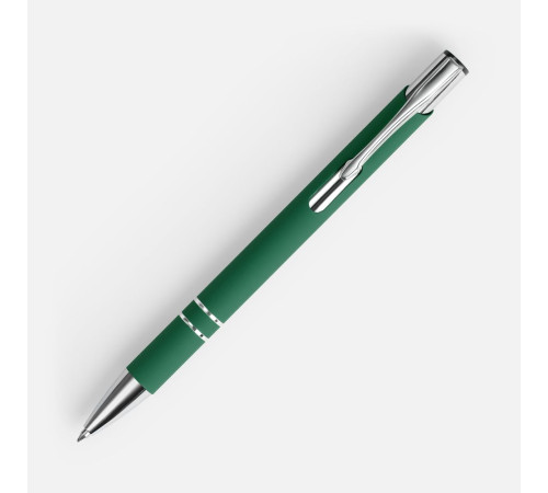 Ручка шариковая Keskus Soft Touch, зеленая