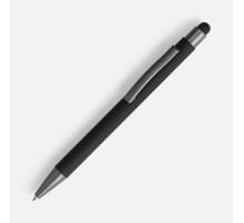 Ручка шариковая Atento Soft Touch Stylus со стилусом, черная