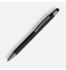 Ручка шариковая Atento Soft Touch Stylus со стилусом, черная