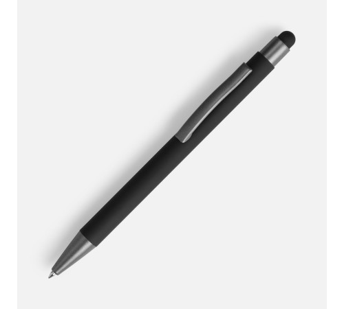 Ручка шариковая Atento Soft Touch Stylus со стилусом, черная