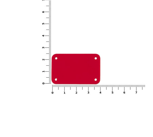 Лейбл из ПВХ Kreta, S, красный