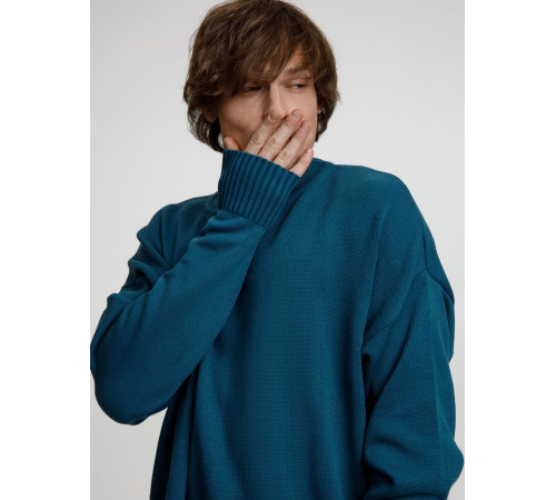 Джемпер оверсайз унисекс Stated в сумке, синий (морская волна)