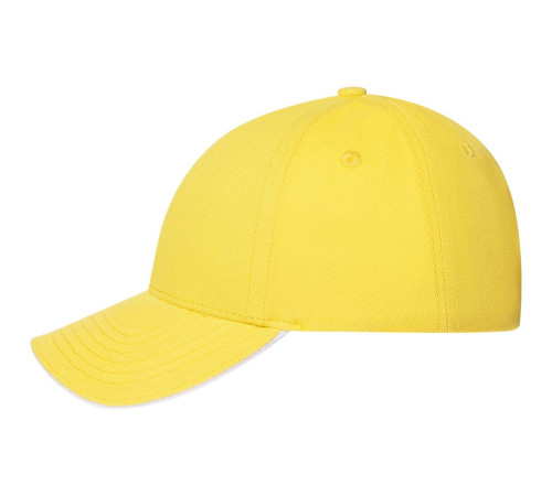 Бейсболка Spiker, желтая с белым