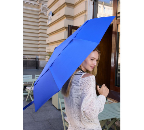 Складной зонт Dome Double с двойным куполом, синий